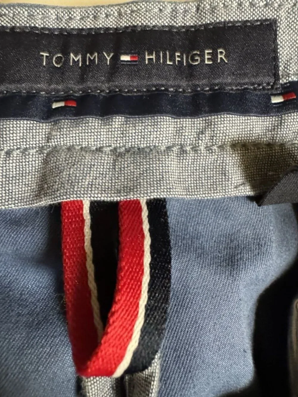 Tommy Hilfiger Custom Fit Blue Chino Pants Men’s 36x32 Straight Cotton